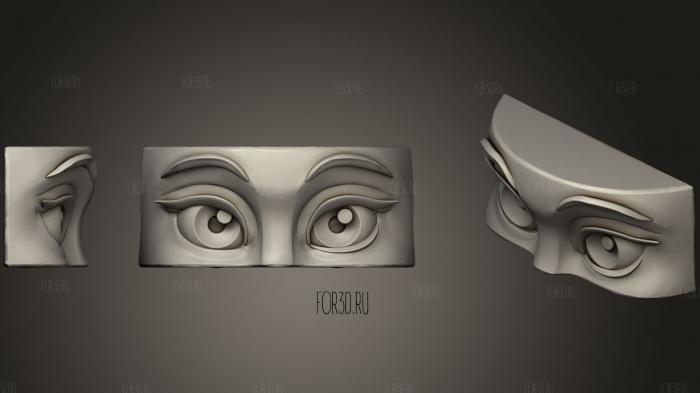 Глаза мультяшные 3d stl модель для ЧПУ